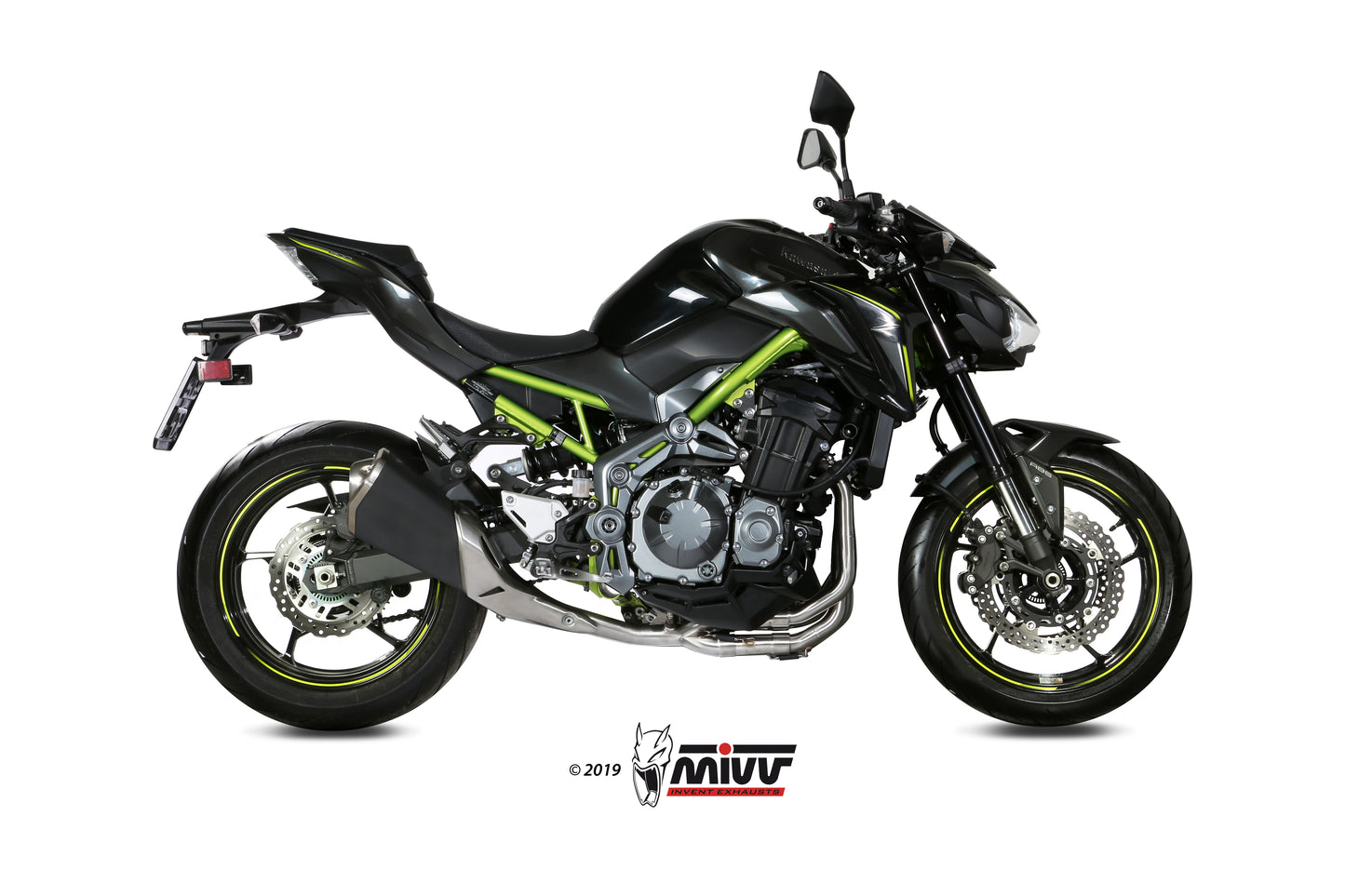 MIVV No-kat full collectors (fits on both MIVV and original silencers) Exhaust For Kawasaki Z900 2017-2019