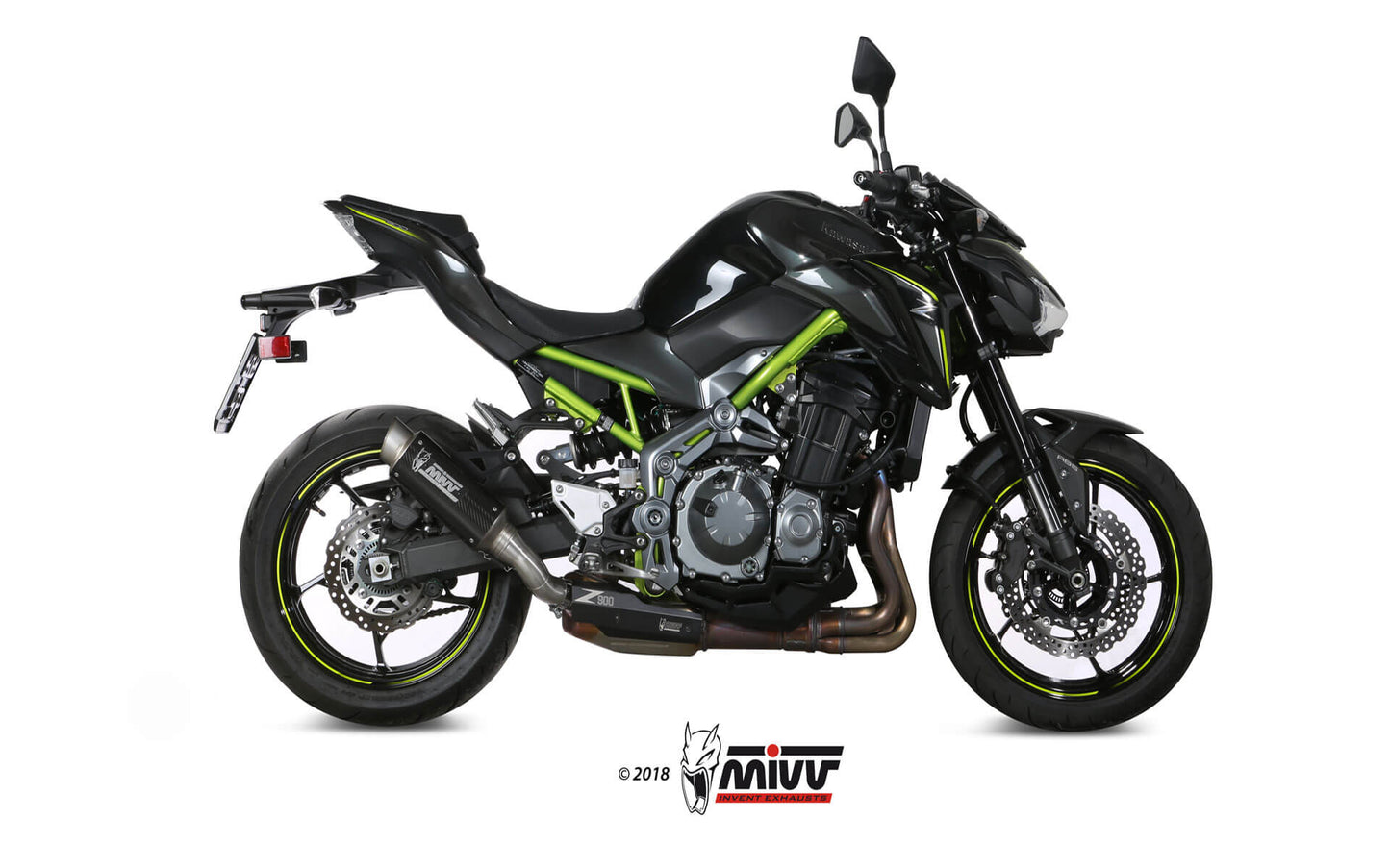 MIVV Slip-on, Gppro Carbon, Standard Exhaust For Kawasaki Z900 17-19, Z900 A2 (35 KW / 70 KW) 17-22