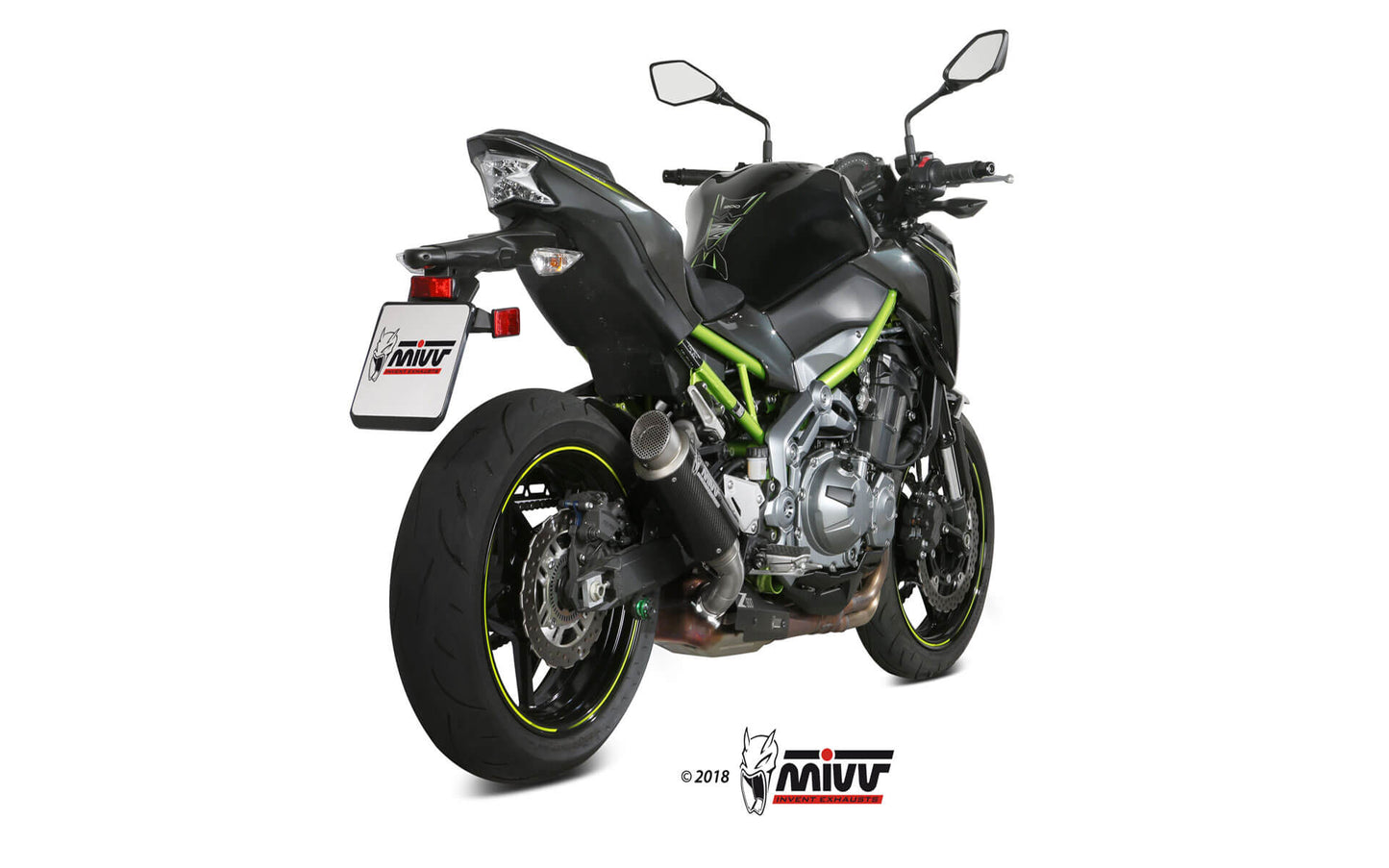 MIVV Slip-on, Gppro Carbon, Standard Exhaust For Kawasaki Z900 17-19, Z900 A2 (35 KW / 70 KW) 17-22