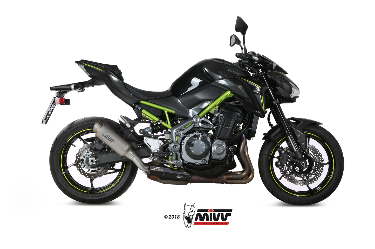 MIVV Slip-on, Gppro Titan, Standard Exhaust For Kawasaki Z900 17-19, Z900 A2 (35 KW / 70 KW) 17-22