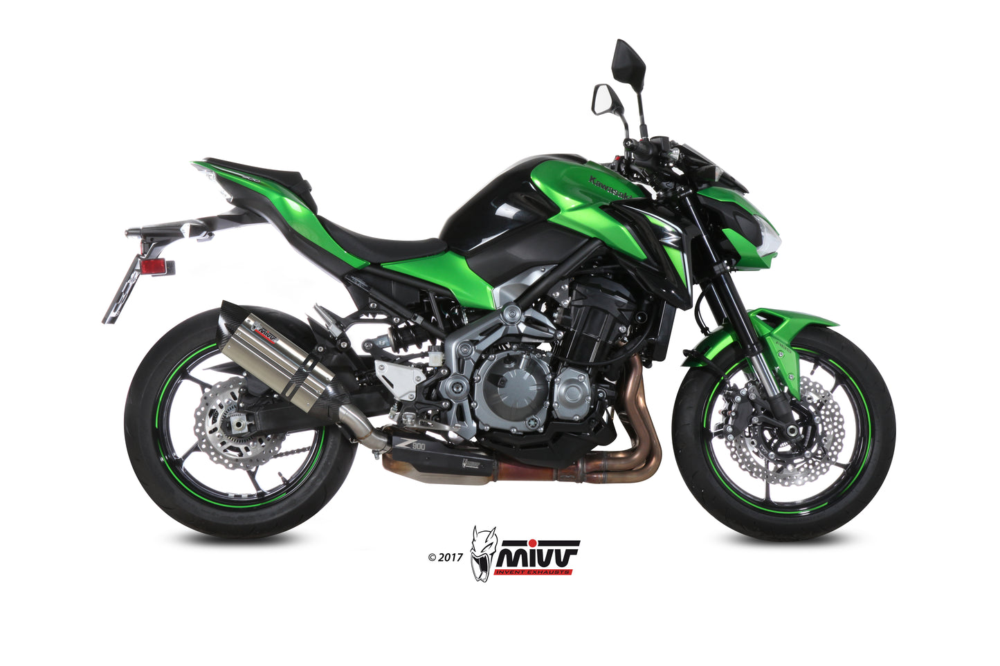 MIVV Slip-on, Suono Stainless Steel, Standard Exhaust For Kawasaki Z900 17-19, Z900 A2 (35 KW / 70 KW) 17-22