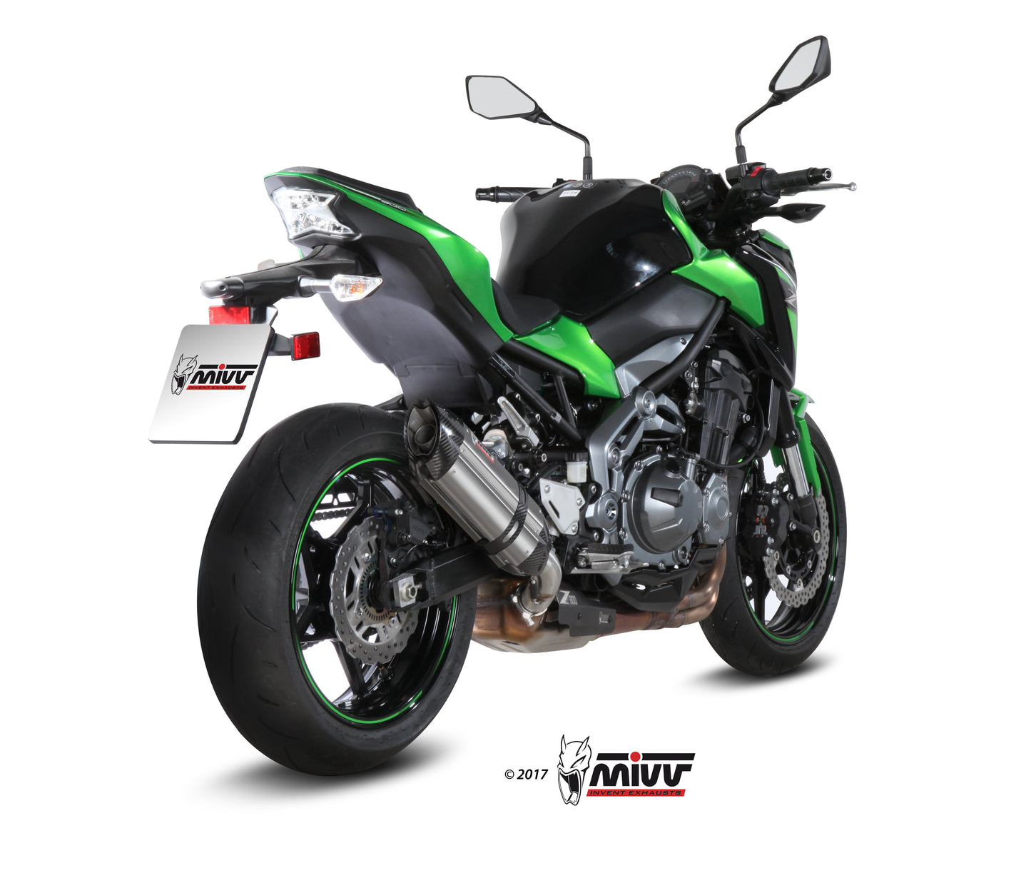 MIVV Slip-on, Suono Stainless Steel, Standard Exhaust For Kawasaki Z900 17-19, Z900 A2 (35 KW / 70 KW) 17-22