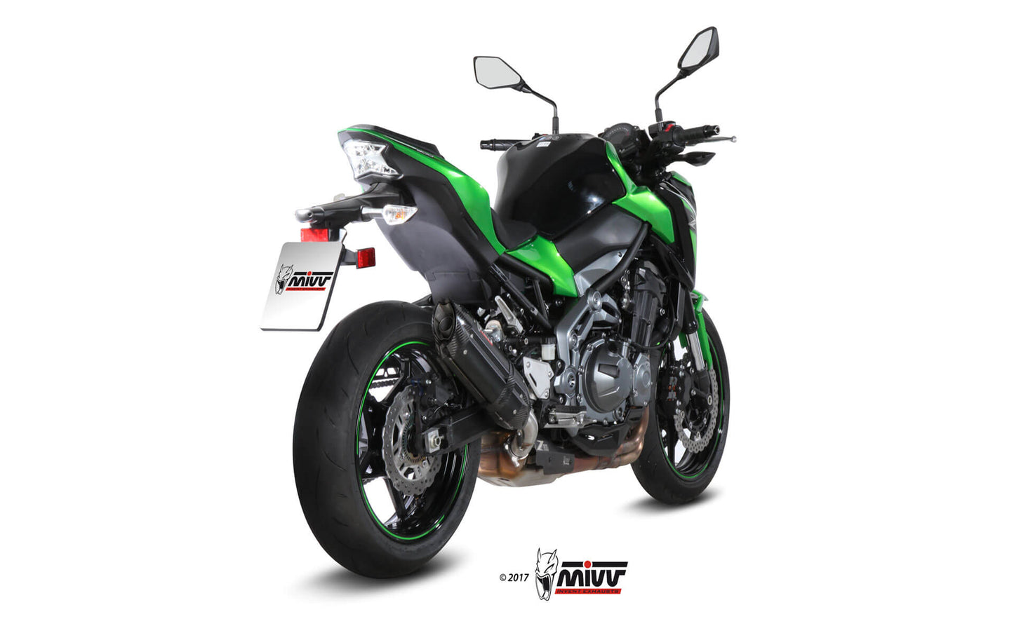 MIVV Slip-on, Suono Black, Standard Exhaust For Kawasaki Z900 17-19, Z900 A2 (35 KW / 70 KW) 17-22
