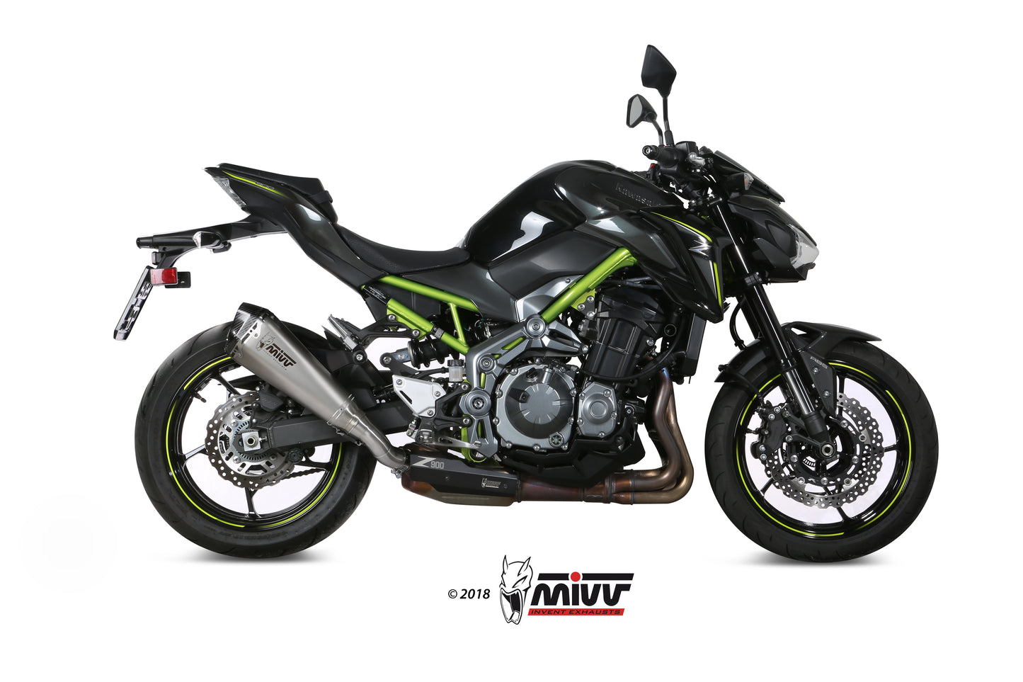 MIVV Slip-on, Delta Race Stainless Steel, Standard Exhaust For Kawasaki Z900 17-19, Z900 A2 (35 KW / 70 KW) 17-22