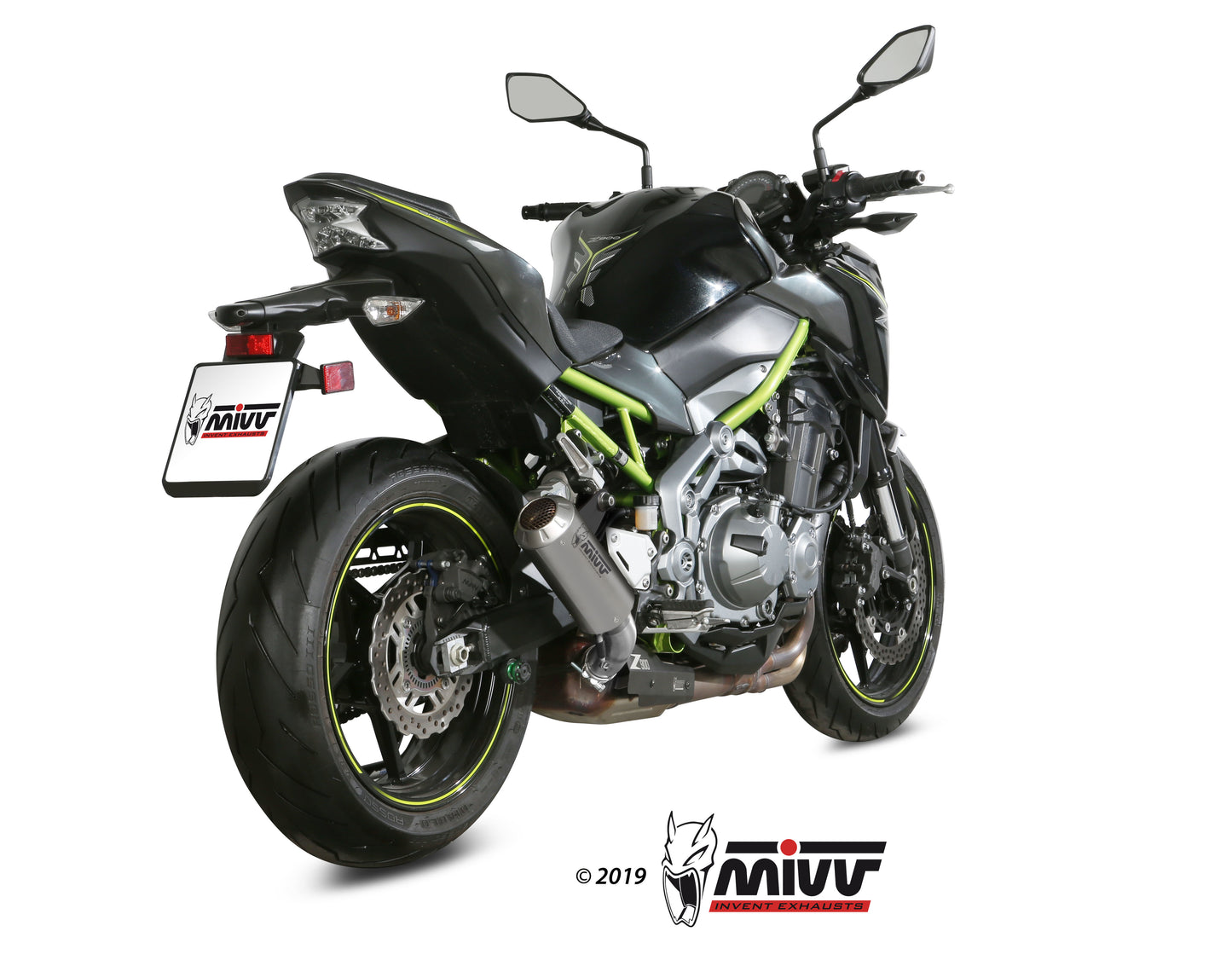 MIVV Slip-on, MK3 Stainless Steel, Standard Exhaust For Kawasaki Z900 17-19, Z900 A2 (35 KW / 70 KW) 17-22