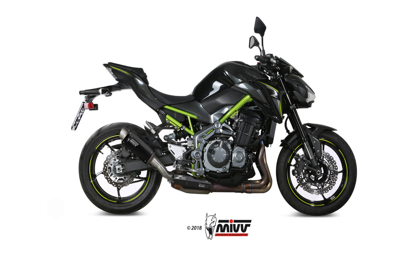 MIVV Slip-on, Gppro Black, Standard Exhaust For Kawasaki Z900 17-19, Z900 A2 (35 KW / 70 KW) 17-22