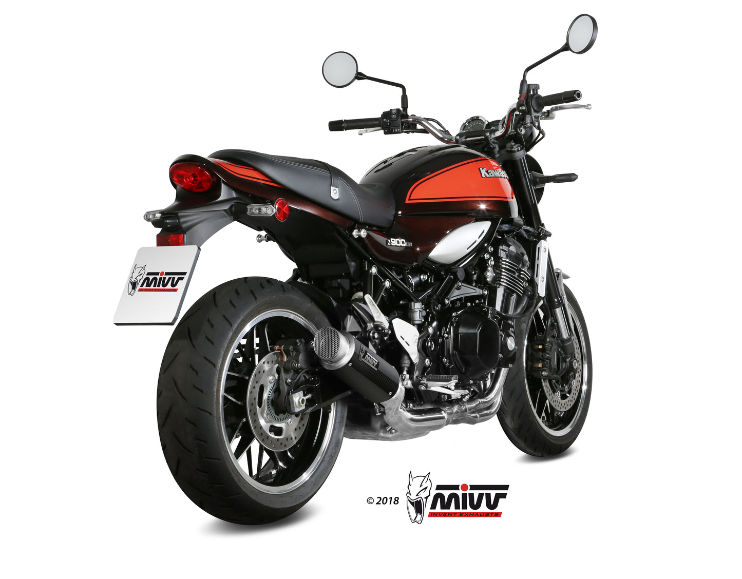 MIVV Slip-on, GPpro Carbon, Standard Exhaust For Kawasaki Z900 RS 2018-2022