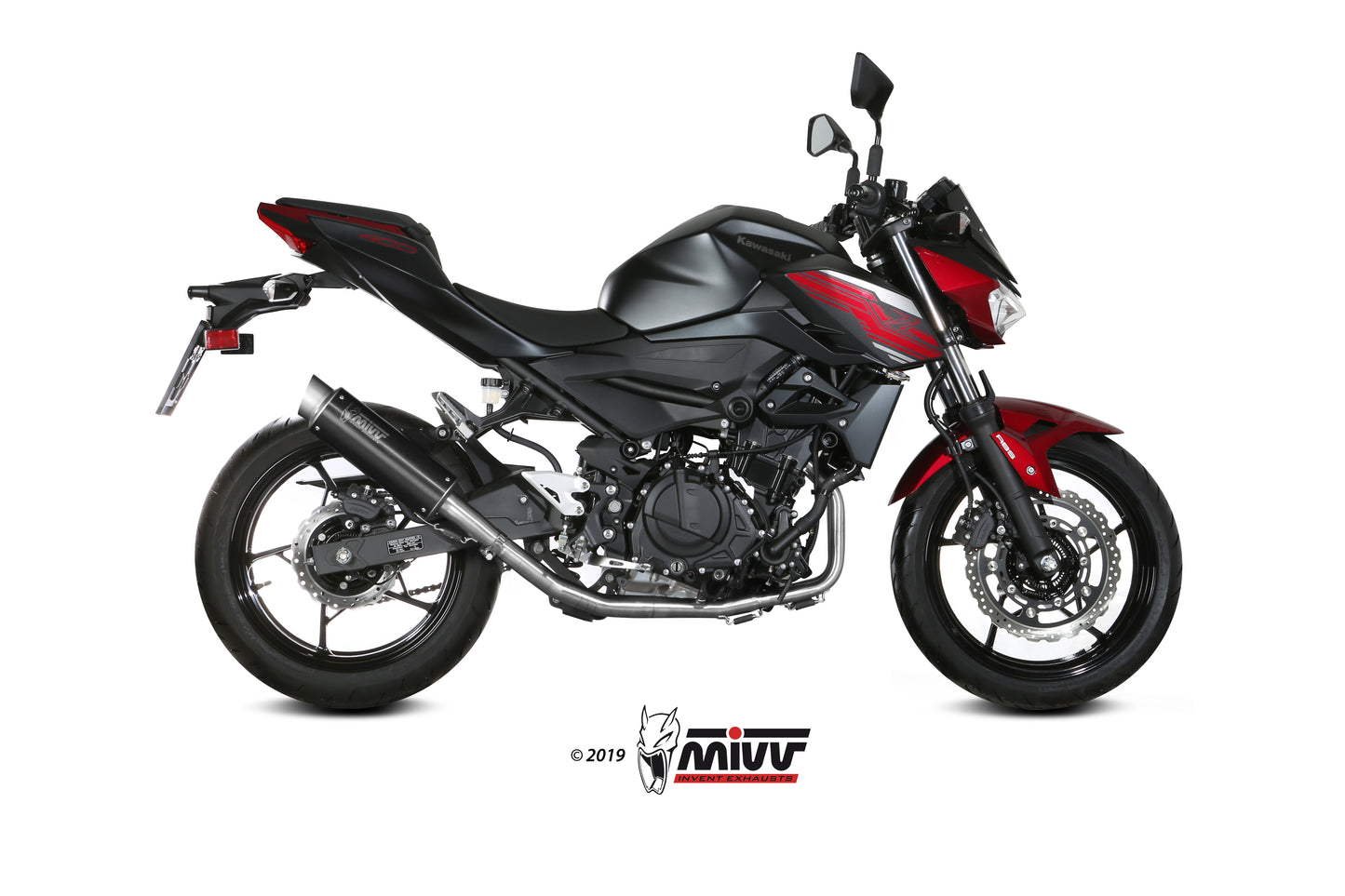 MIVV [No-kat pipe (compatible with both MIVV and original silencers).] Exhaust For Kawasaki Ninja 400 18-20, Z400 19-20