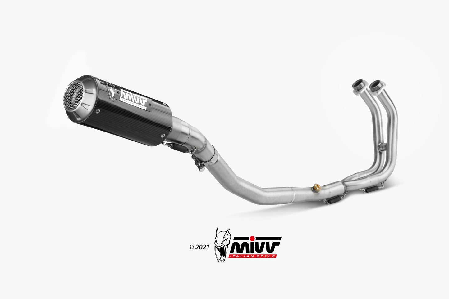 MIVV [No-kat pipe (compatible with both MIVV and original silencers).] Exhaust For Kawasaki Ninja 400 18-20, Z400 19-20
