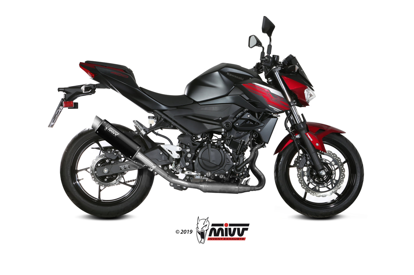 MIVV Slip-on, GPpro Carbon, Standard Exhaust For Kawasaki Ninja 400 18-20, Z400 19-20