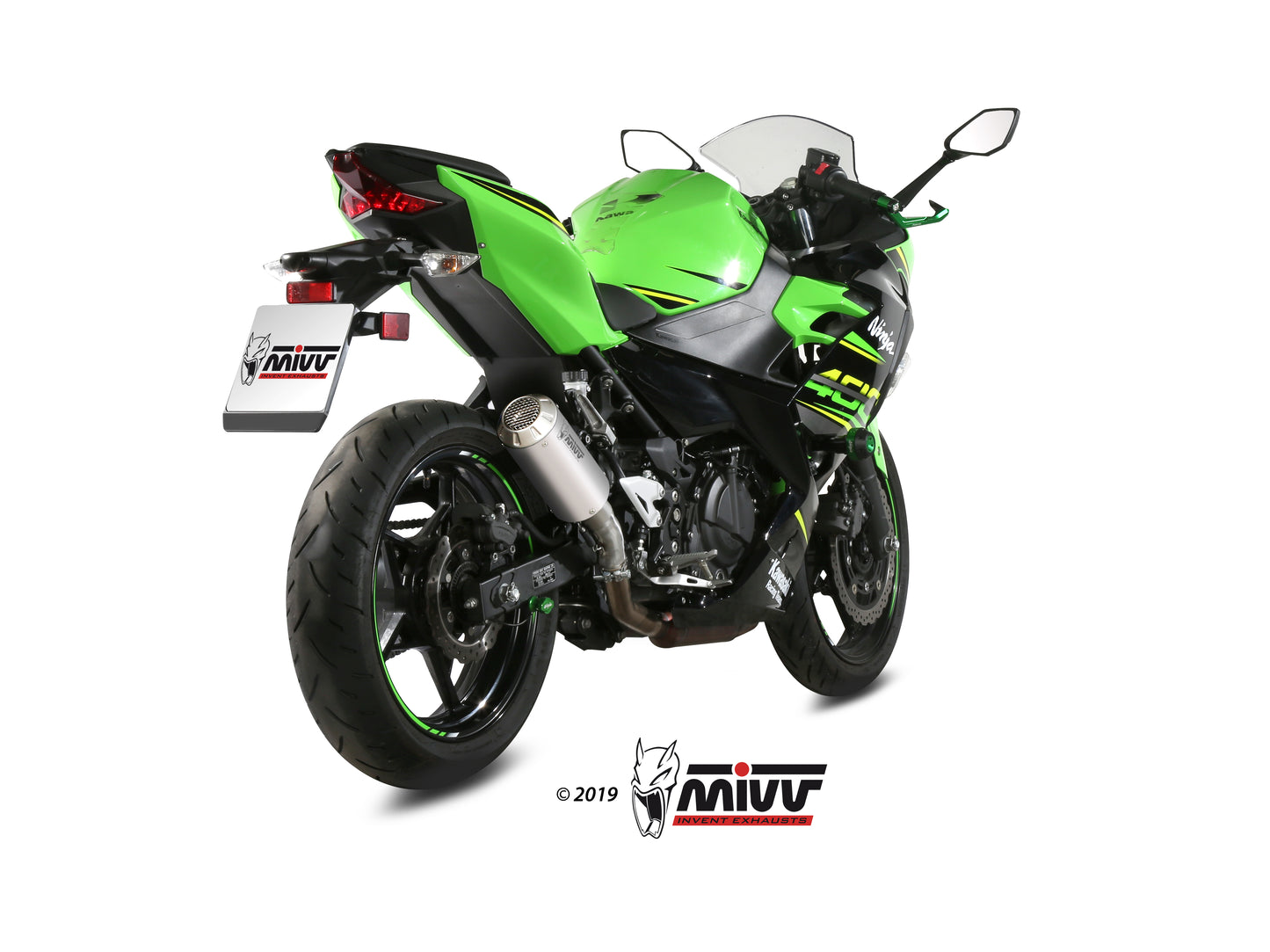 MIVV Slip-on, MK3 Stainless Steel, Standard Exhaust For Kawasaki Ninja 400 18-20, Z400 19-20