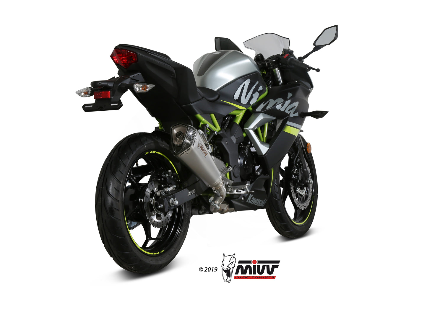 MIVV Slip-on, Delta Race Stainless Steel, Standard Exhaust For Kawasaki Ninja 125 / Z125 2019-2022