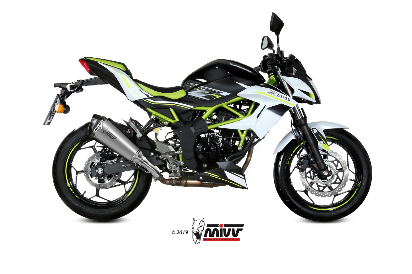 MIVV Slip-on, Delta Race Stainless Steel, Standard Exhaust For Kawasaki Ninja 125 / Z125 2019-2022