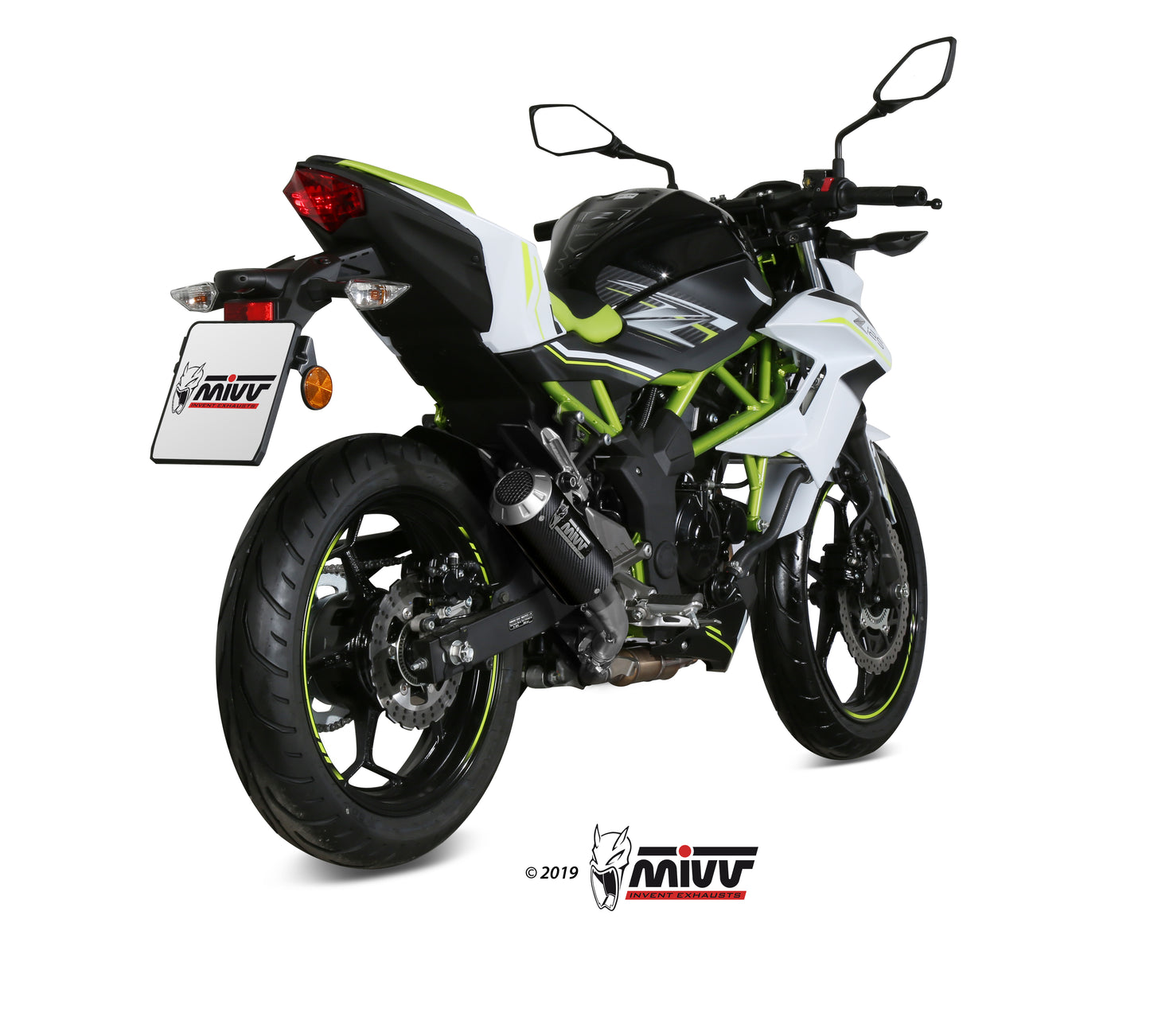 MIVV Slip-on, MK3 Carbon, Standard Exhaust For Kawasaki Ninja 125 / Z125 2019-2022