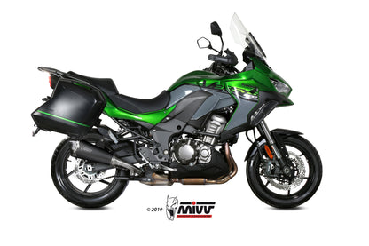 MIVV Slip-on, Delta Race Black, Standard Exhaust For Kawasaki Versys 1000 2019-2022