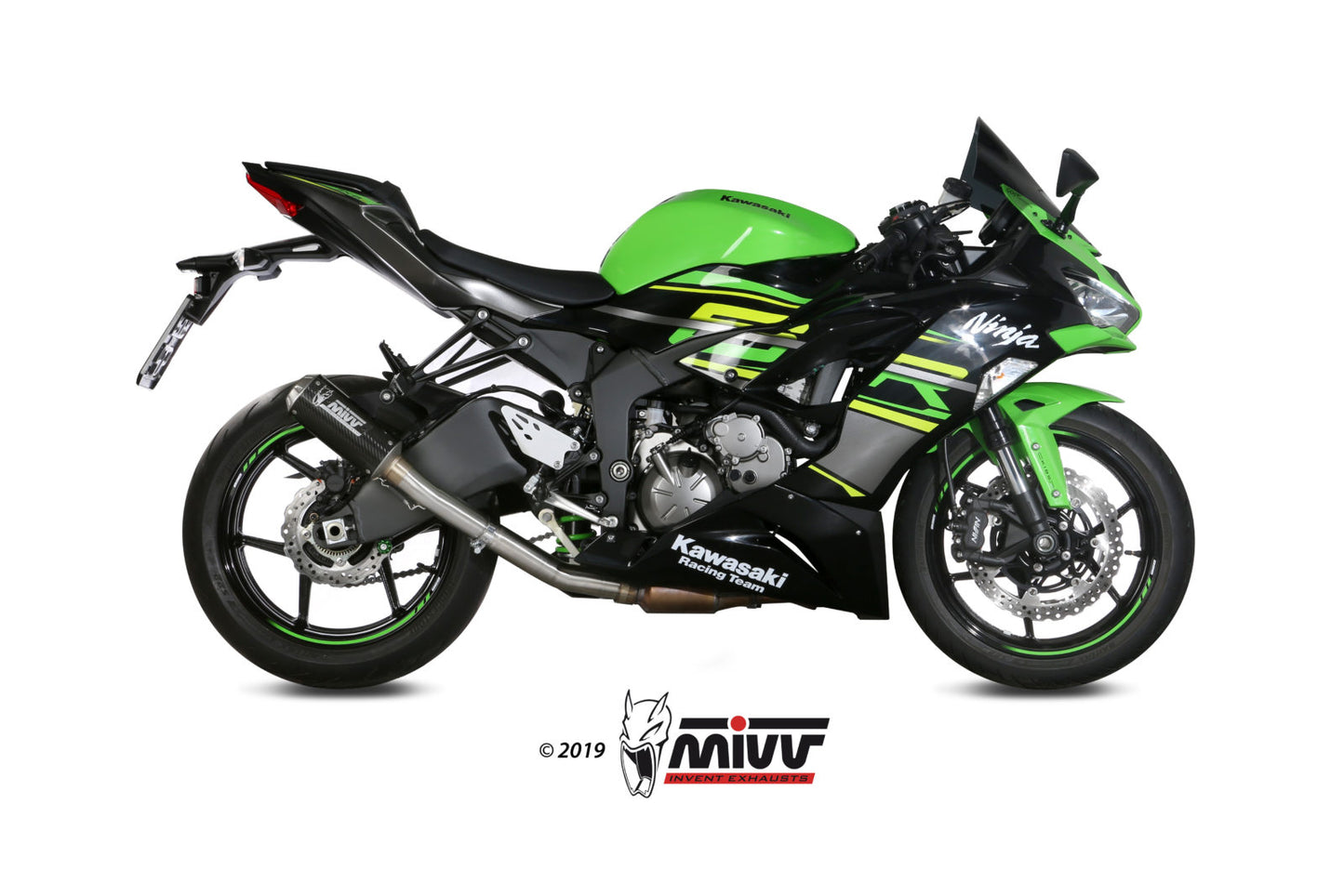 MIVV [No-kat pipe (compatible with both MIVV and original silencers).] Exhaust For Kawasaki ZX-6R 636 2019-2020