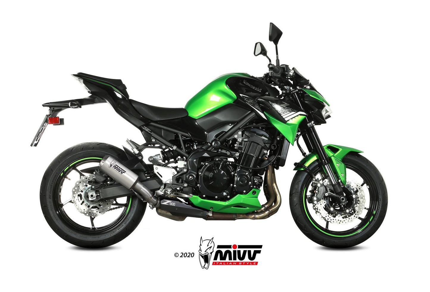 MIVV Slip-on, MK3 Stainless Steel, Standard Exhaust For Kawasaki Z900 2020-2022