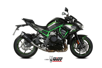 MIVV Slip-on, Delta Race Black, Standard Exhaust For Kawasaki Z H2 2020-2021