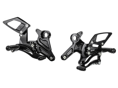 Bonamici Racing Aluminium Rearsets for the Kawasaki Z650/Ninja 650 2017-2019