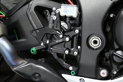 Bonamici Racing Aluminium Rearsets for the Kawasaki ZX-10R (2016-2025)