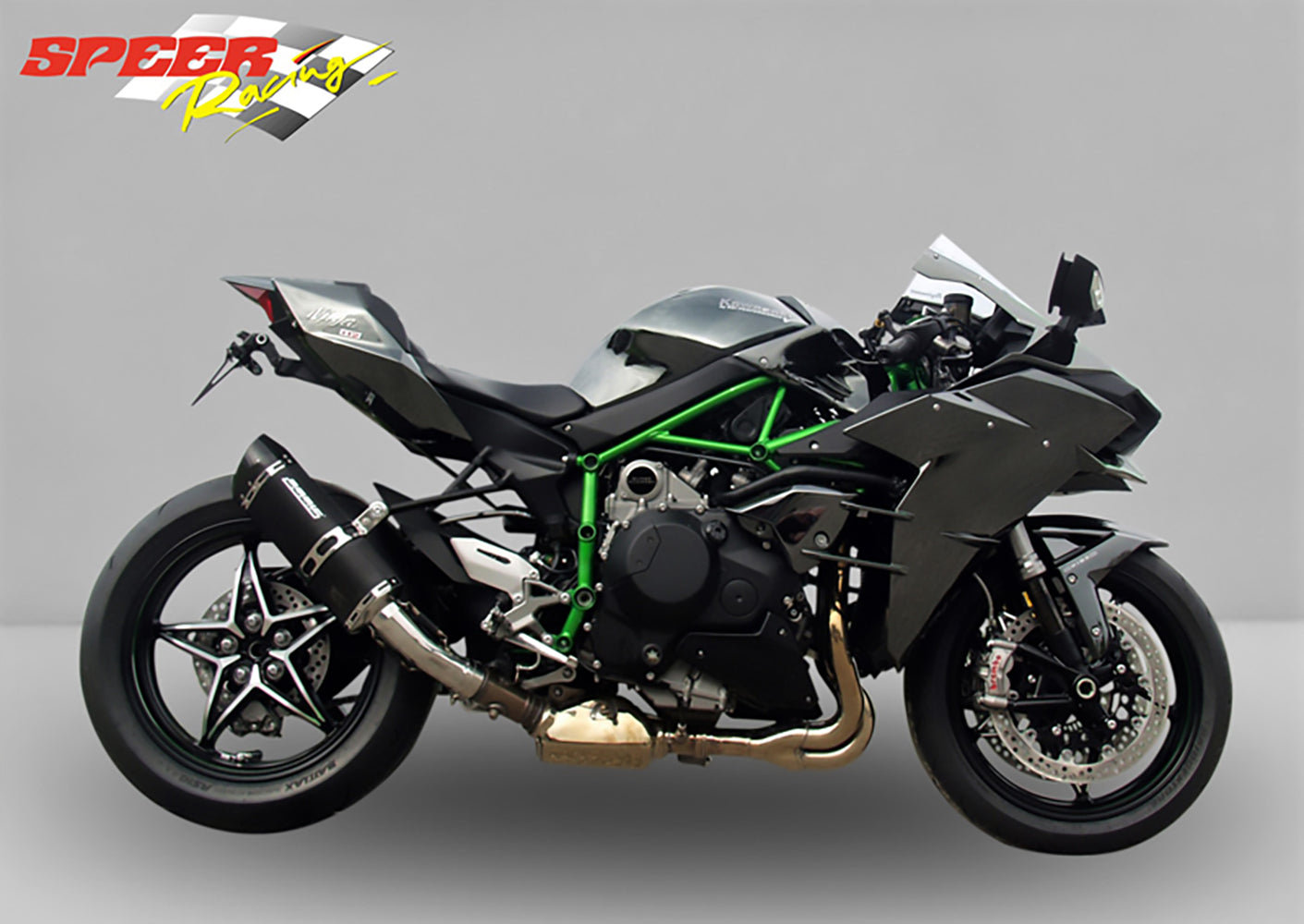 Bodis SB1-S-C Slip On Exhaust For Kawasaki Ninja H2 (15-21)
