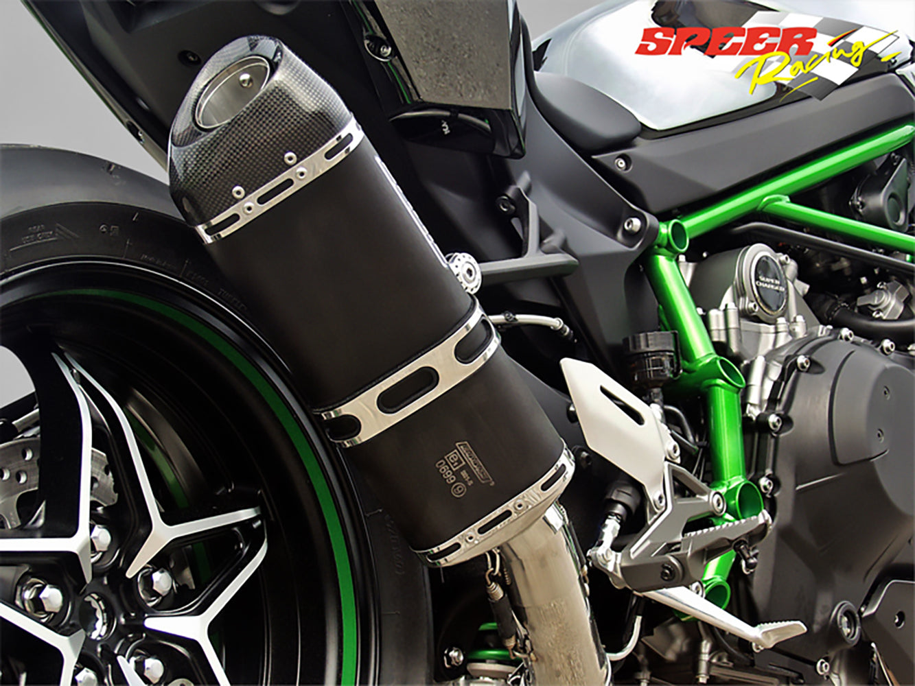 Bodis SB1-S-C Slip On Exhaust For Kawasaki Ninja H2 (15-21)