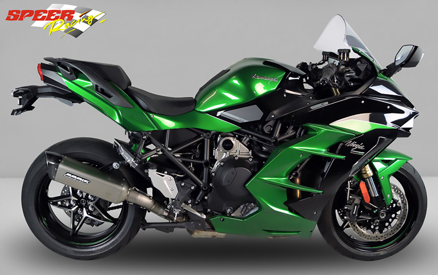 Bodis V4-M-CA Slip On Exhaust For Kawasaki Ninja H2 SX (18-21)