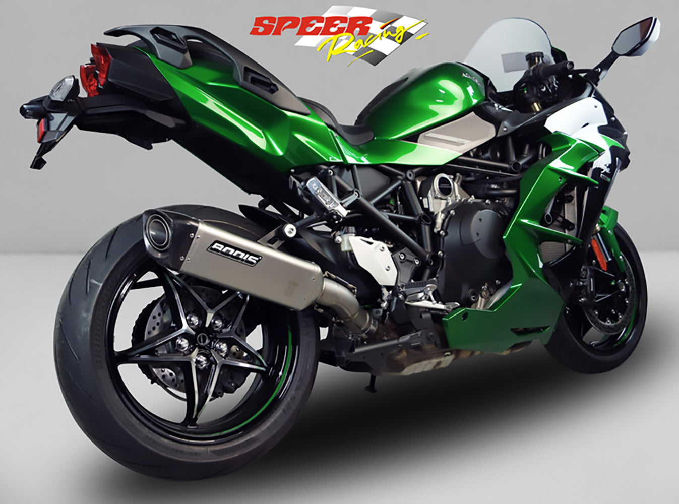 Bodis V4-M-CA Slip On Exhaust For Kawasaki Ninja H2 SX (18-21)