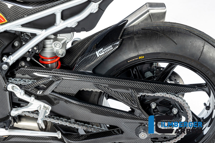Ilmberger Carbon Rear Hugger Incl. Upper Chainguard for the BMW S 1000 R '21 / S 1000 RR '19-23 / M 1000 R '23-24 / M 1000 RR '21-24