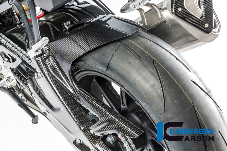 Ilmberger Carbon Rear Hugger Incl. Upper Chainguard with ABS Carbon for the BMW S 1000 R '14-25 / S 1000 RR '09-18 / HP4 '12-25