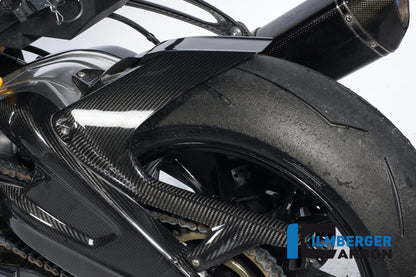 Ilmberger Carbon Rear Hugger Incl. Upper Chainguard with ABS Carbon for the BMW S 1000 RR Stocksport / Racing 2009-2025