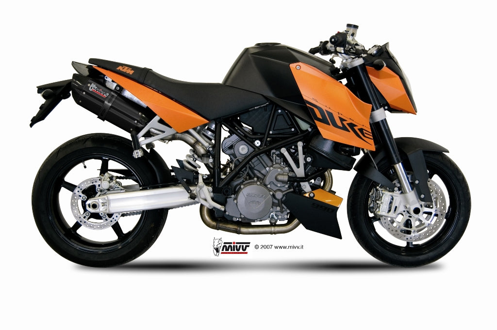 MIVV 2 Slip-on, Suono Black, Standard Exhaust For KTM 990 Superduke 2005-2011