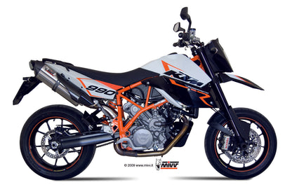 MIVV 2 Bolt-on, Suono Stainless Steel, Standard Exhaust For KTM 950 Supermoto 05-06, 990 Supermoto 07-13