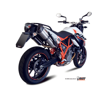 MIVV 2 Bolt-on, Suono Stainless Steel, Standard Exhaust For KTM 950 Supermoto 05-06, 990 Supermoto 07-13