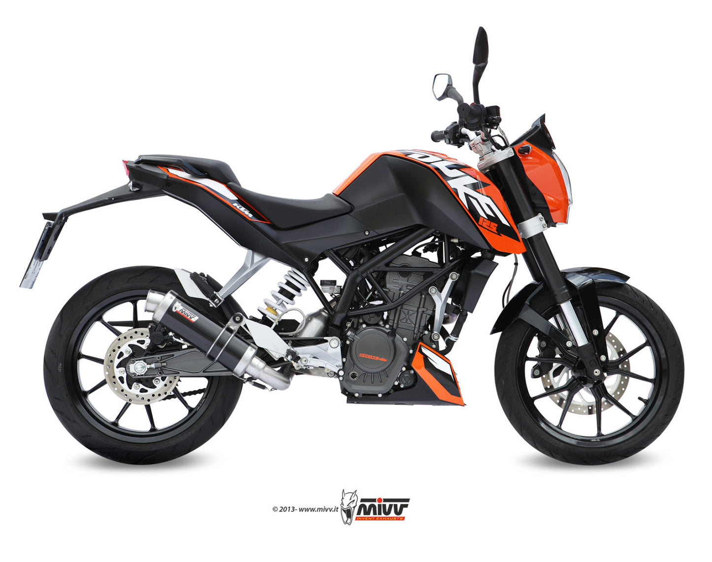 MIVV Full System 1x1, GP Black, Standard Exhaust For KTM 125 Duke 11-16, 200 Duke 12-14