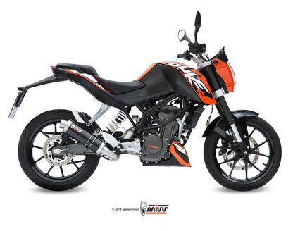 MIVV Full System 1x1, GP Black, Standard Exhaust For KTM 125 Duke 11-16, 200 Duke 12-14