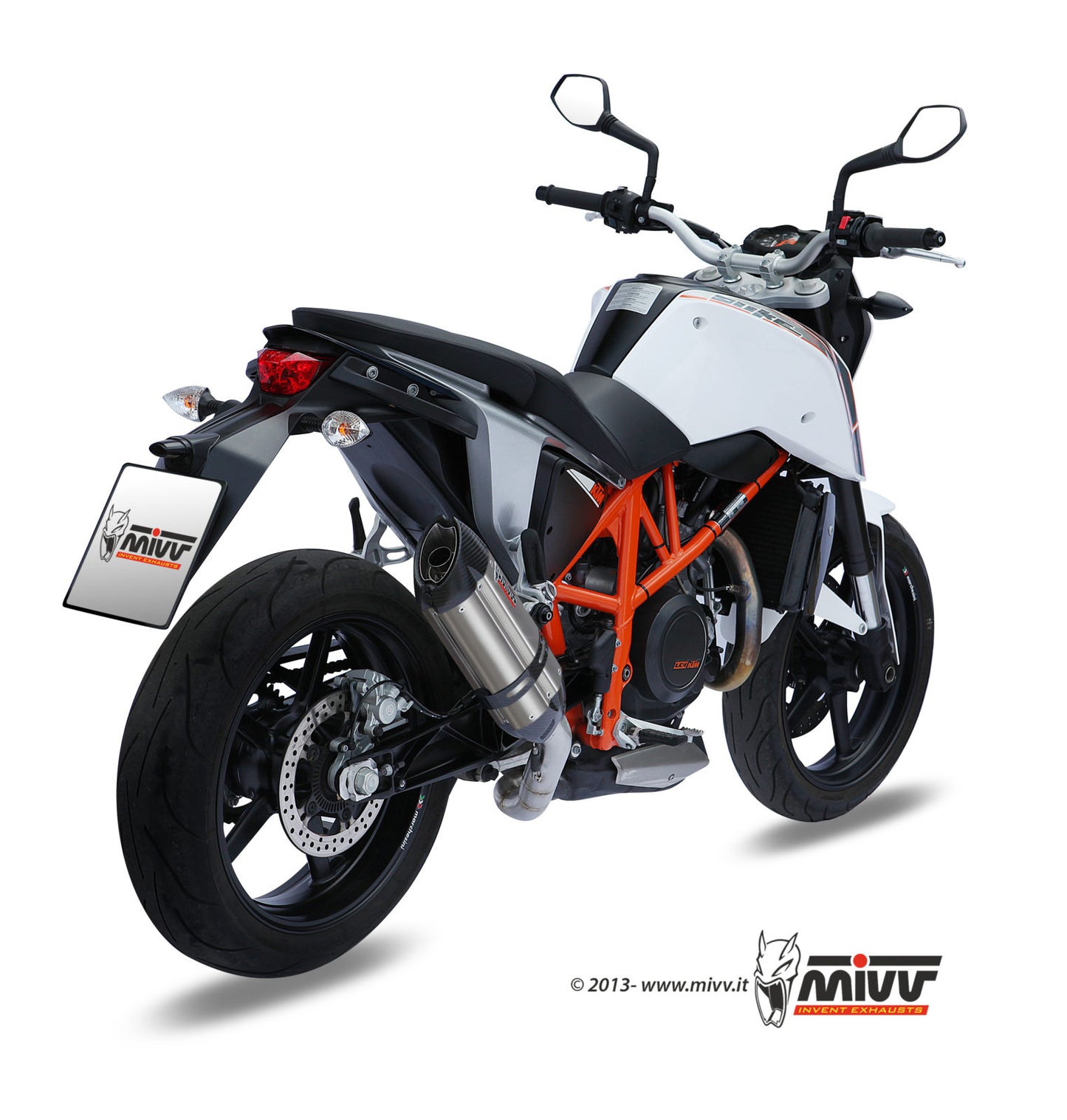 MIVV Slip-on, Suono Stainless Steel, Standard Exhaust For KTM 640 Duke 2012-2018