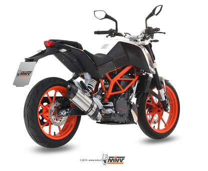 MIVV Full System 1x1, Suono Stainless Steel, Standard Exhaust For KTM 390 Duke 2013-2016