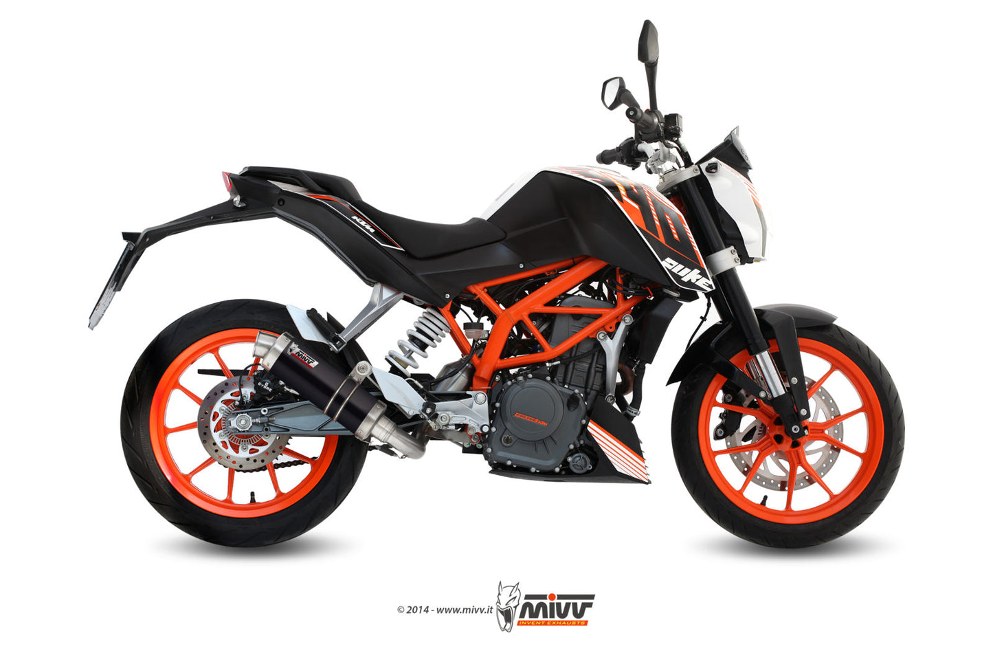 MIVV Full System 1x1, GP Black, Standard Exhaust For KTM 390 Duke 2013-2016