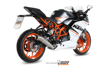 MIVV Full System 1x1, Ghibli Stainless Steel, Standard Exhaust For KTM RC 390 2014-2016