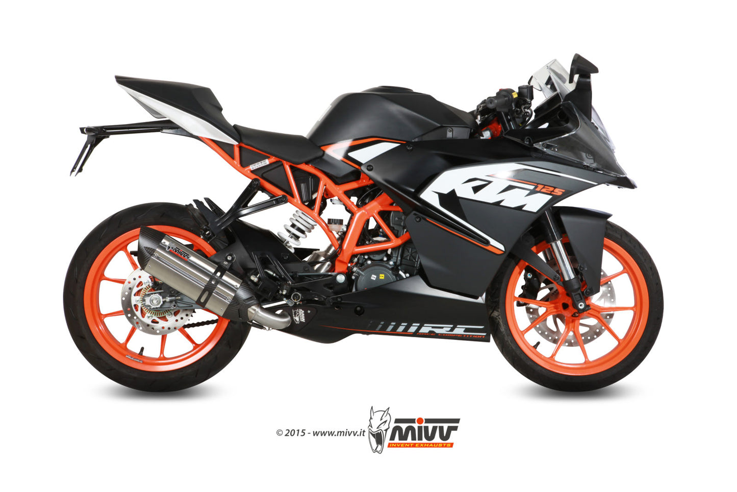 MIVV Full System 1x1, Suono Stainless Steel, Standard Exhaust For KTM RC 125 2014-2016