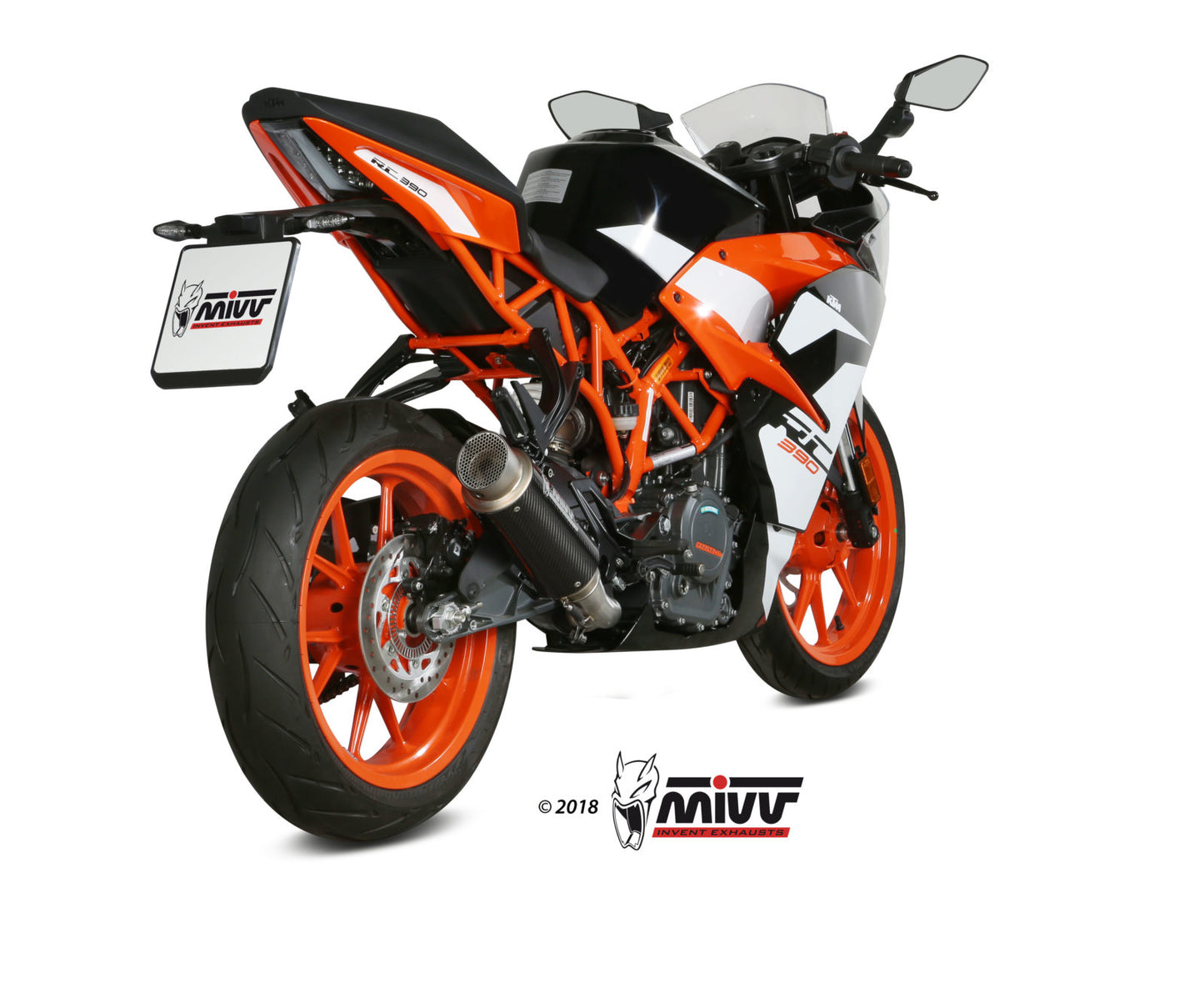 MIVV Slip-on, GPpro Carbon, Standard Exhaust For KTM 125 Duke/390 Duke/RC 125/RC 390 2017-2020