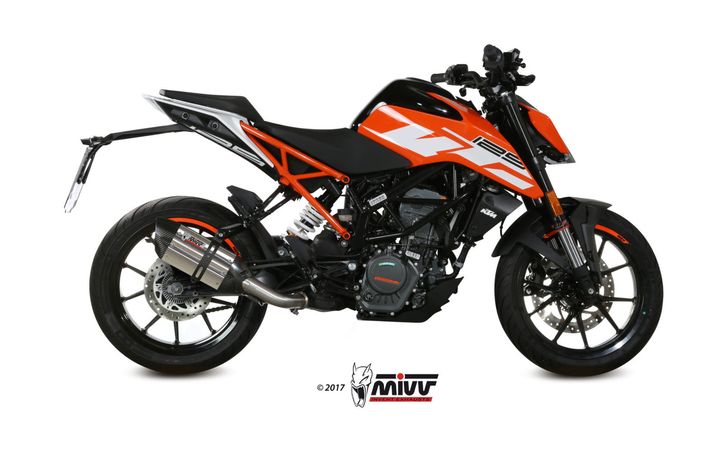 MIVV Slip-on, Suono Stainless Steel, Standard Exhaust For KTM 125 Duke/390 Duke/RC 125/RC 390 2017-2020
