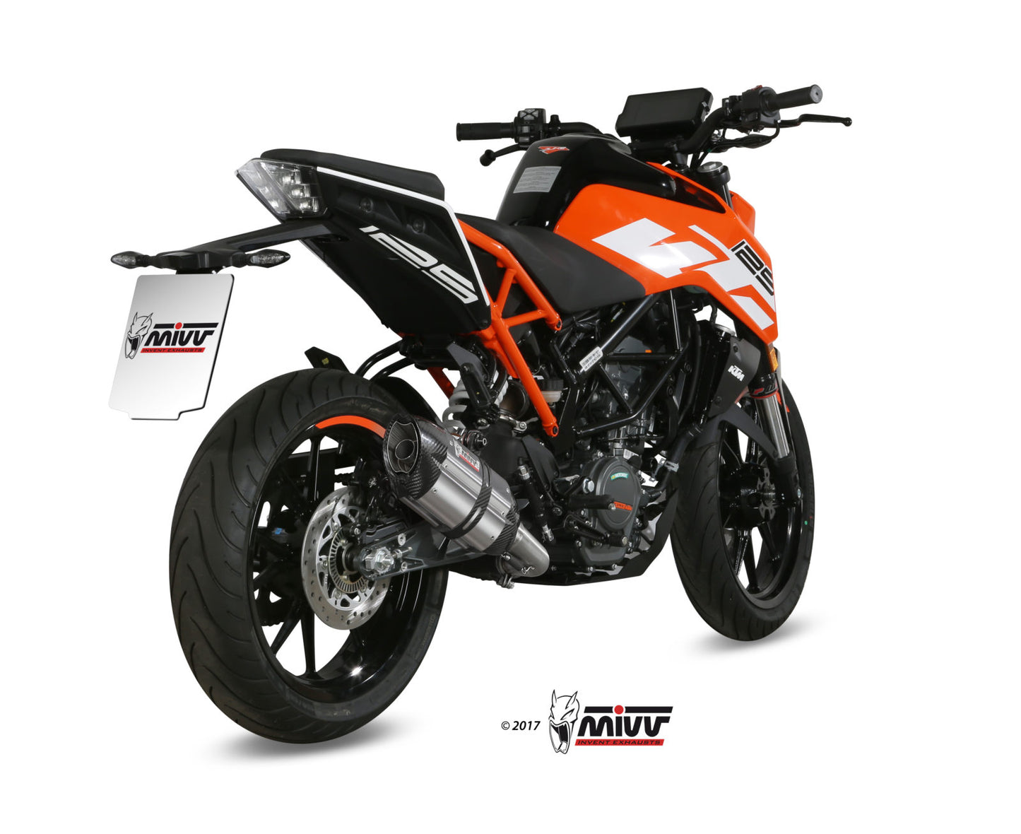 MIVV Slip-on, Suono Stainless Steel, Standard Exhaust For KTM 125 Duke/390 Duke/RC 125/RC 390 2017-2020