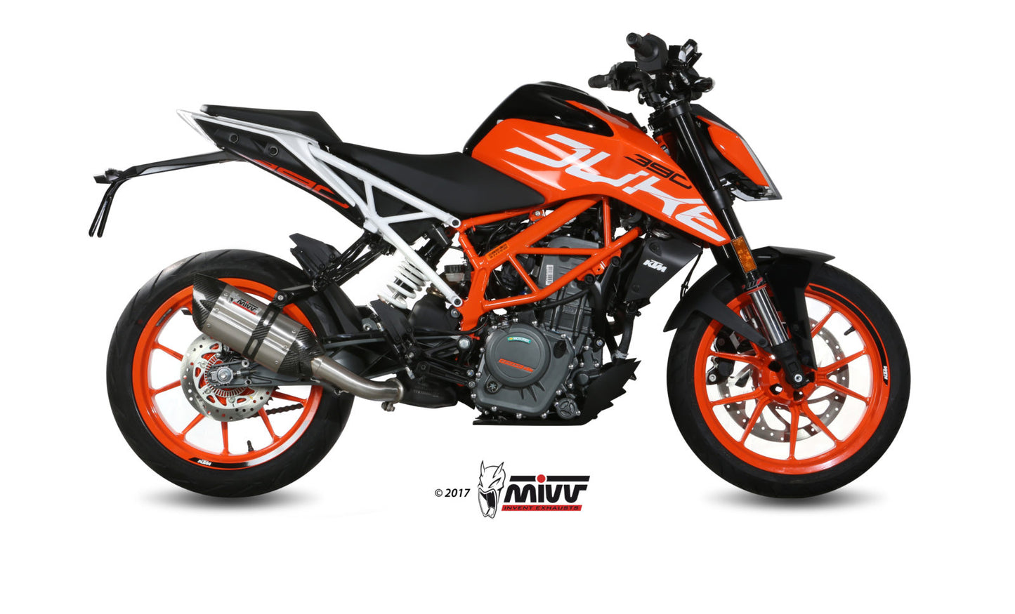 MIVV Slip-on, Suono Stainless Steel, Standard Exhaust For KTM 125 Duke/390 Duke/RC 125/RC 390 2017-2020