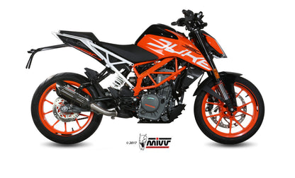 MIVV Slip-on, Suono Black, Standard Exhaust For KTM 125 Duke/390 Duke/RC 125/RC 390 2017-2020