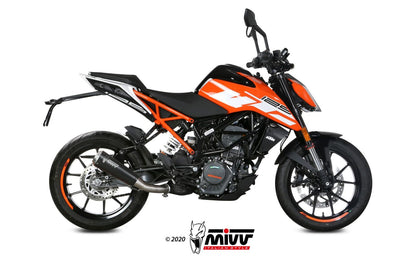 MIVV Slip-on, X-M1 Black, Standard Exhaust For KTM 125 Duke/390 Duke/RC 125/RC 390 2017-2020