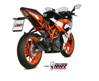 MIVV Slip-on, X-M1 Black, Standard Exhaust For KTM 125 Duke/390 Duke/RC 125/RC 390 2017-2020
