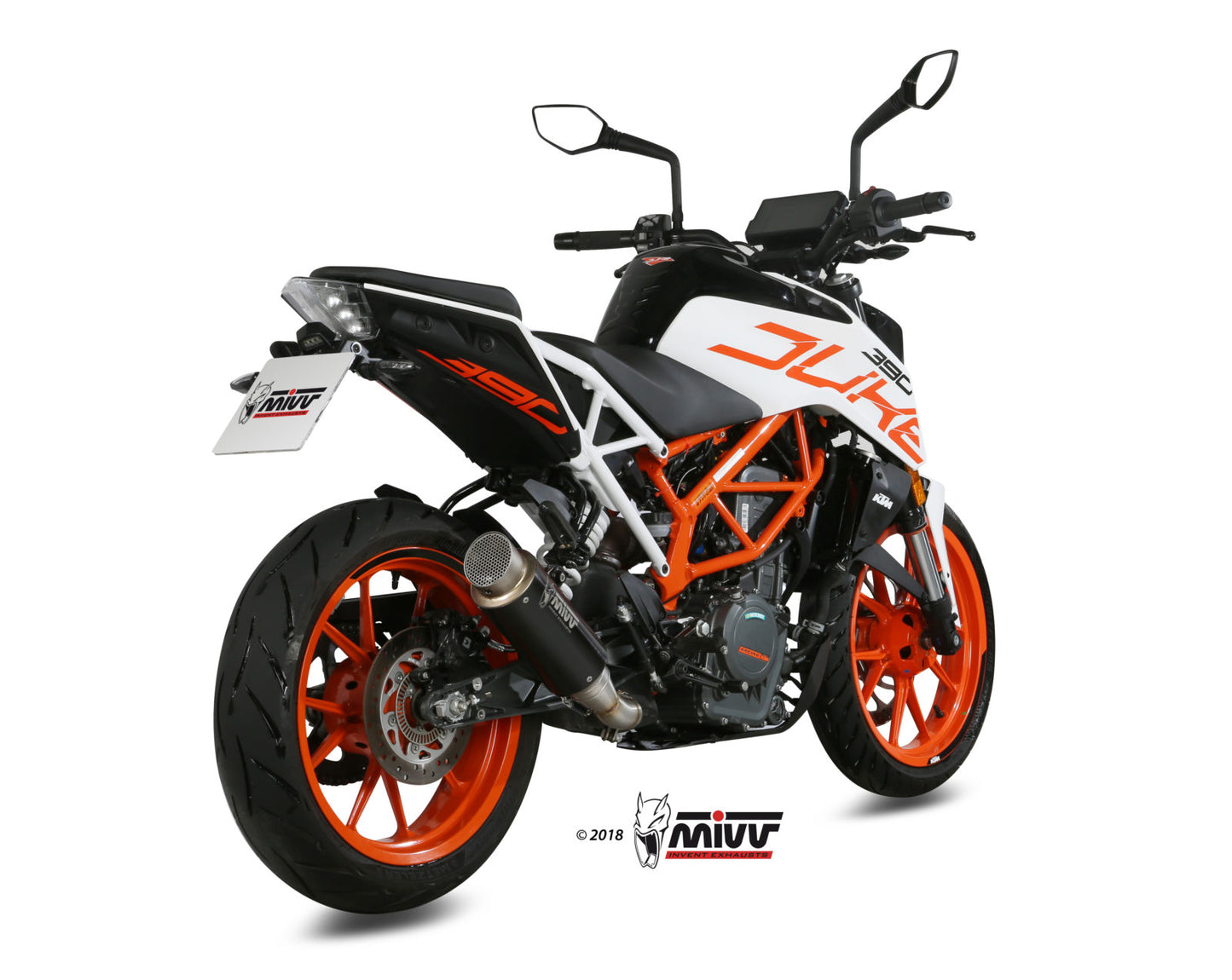 MIVV Slip-on, GPpro Black, Standard Exhaust For KTM 125 Duke/390 Duke/RC 125/RC 390 2017-2020