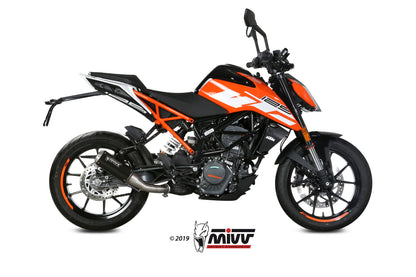 MIVV Slip-on, MK3 Black, Standard Exhaust For KTM 125 Duke/390 Duke/RC 125/RC 390 2017-2020